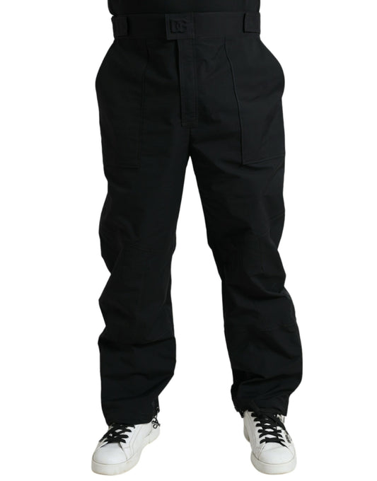 Pantalones rectos negros elegantes e informales de Dolce & Gabbana