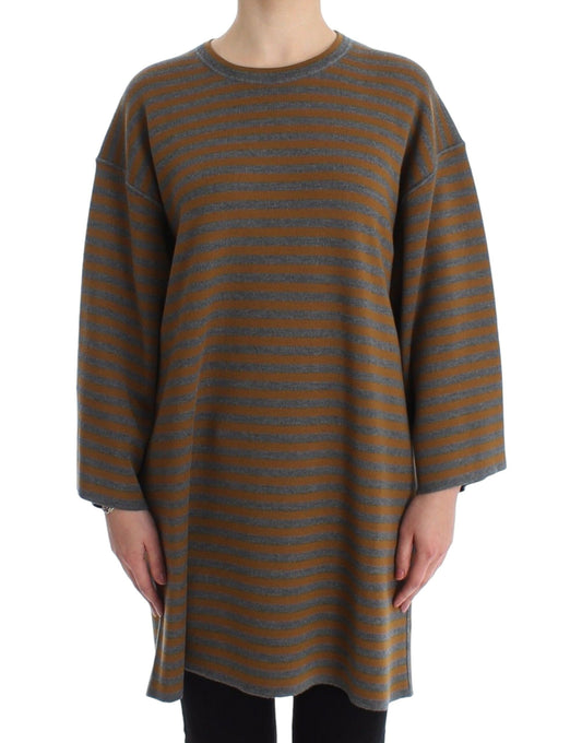 Suéter oversize de rayas amarillas y grises de Dolce & Gabbana