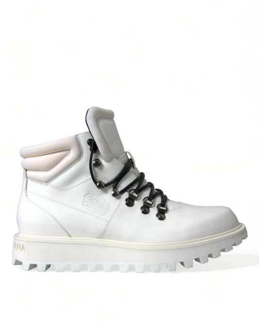 Botines elegantes de piel blanca de Dolce & Gabbana