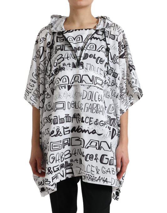 Camiseta estilo blusón con estampado de logotipo y capucha elegante de Dolce & Gabbana