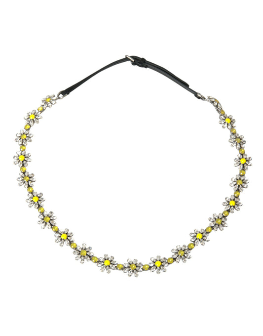Cinturón elegante de piel adornado con cristales de Dolce & Gabbana