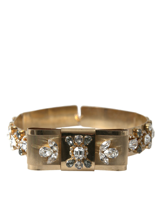 Cinturón con adornos de cristales en tono dorado de Dolce & Gabbana