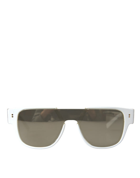 Gafas de sol de diseño elegantes de acetato blanco de Dolce & Gabbana