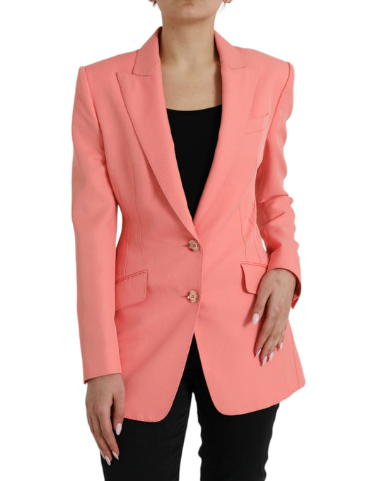 Blazer elegante con solapas de pico en color rosa de Dolce & Gabbana