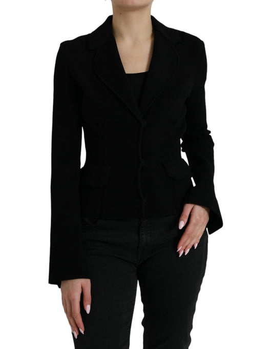 Blazer elegante de diseño negro de Dolce & Gabbana para mujer