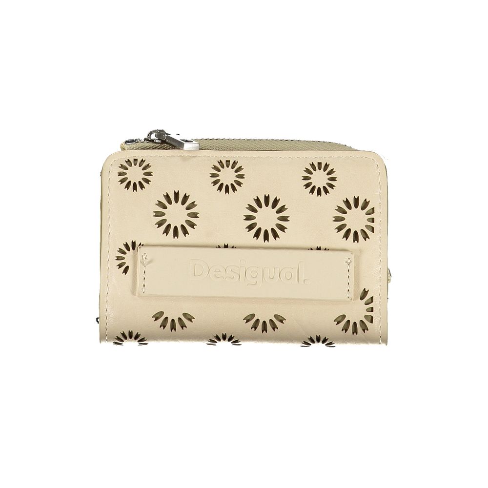 Monedero de polietileno beige Desigual