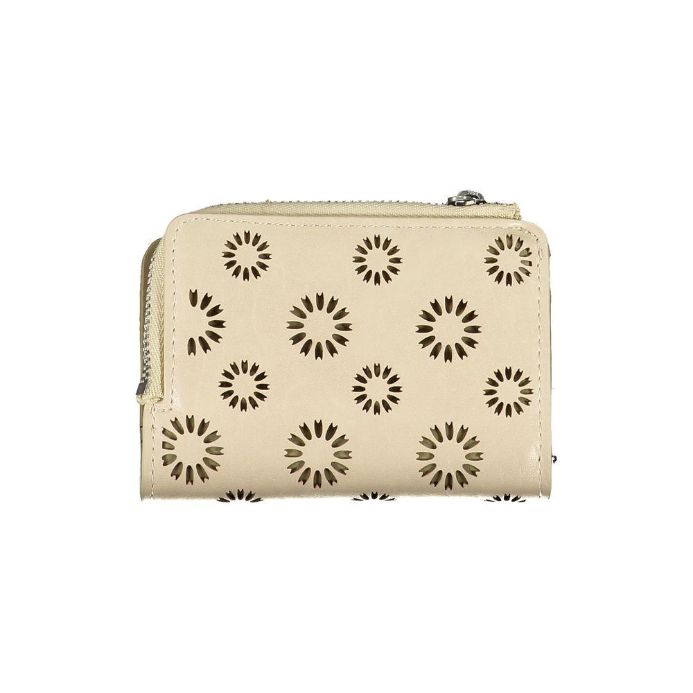 Monedero de polietileno beige Desigual