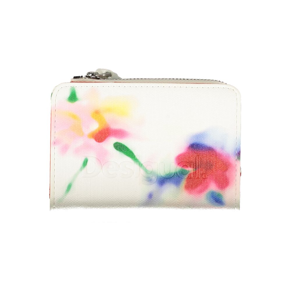 Cartera de poliéster blanca Desigual