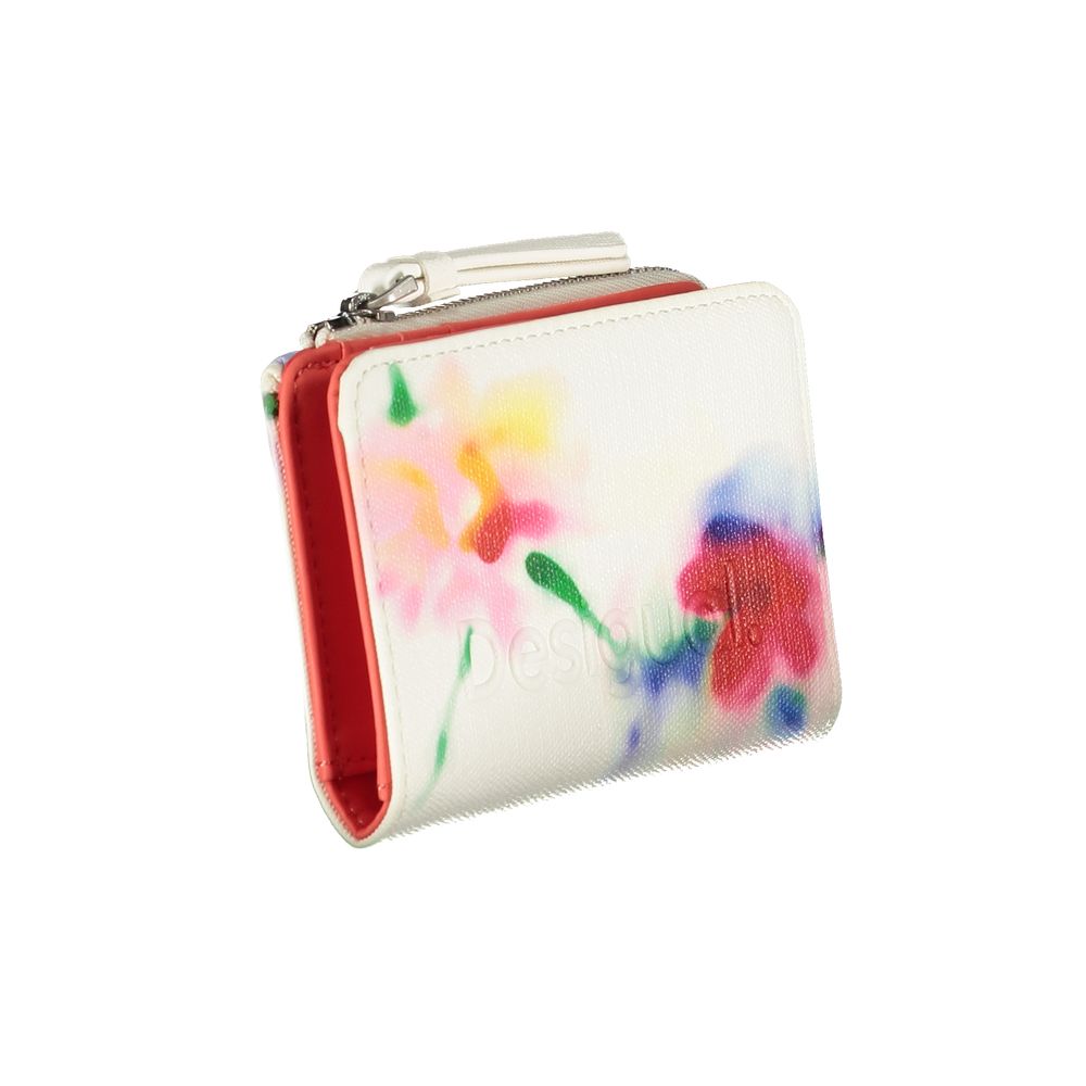 Cartera de poliéster blanca Desigual