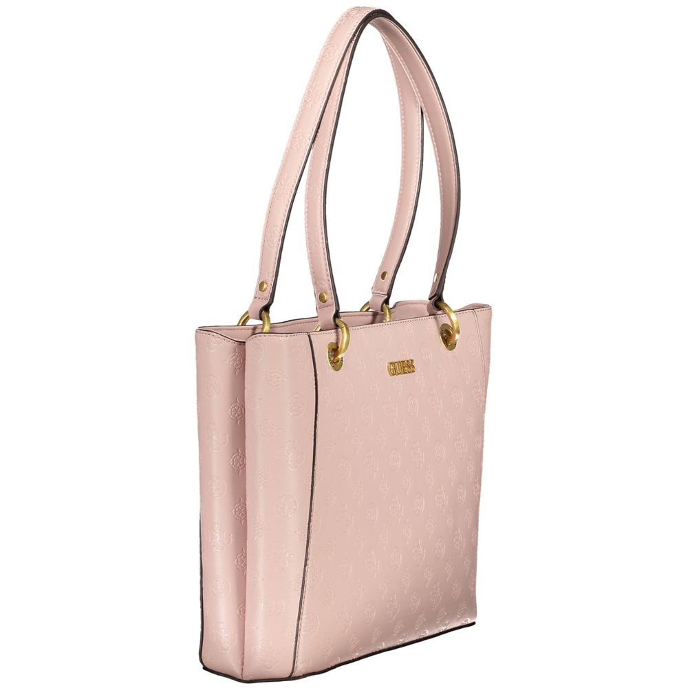 Bolso de mano de polietileno rosa
