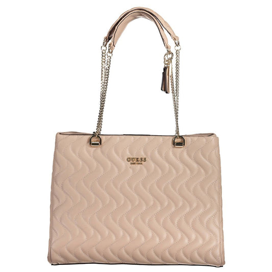 Bolso de mano de polietileno rosa Guess Jeans