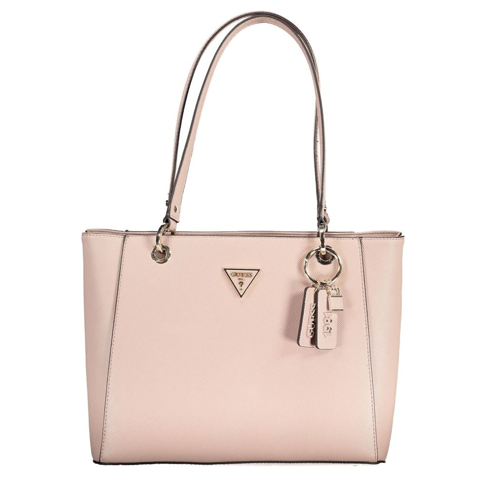 Bolso de mano de polietileno rosa