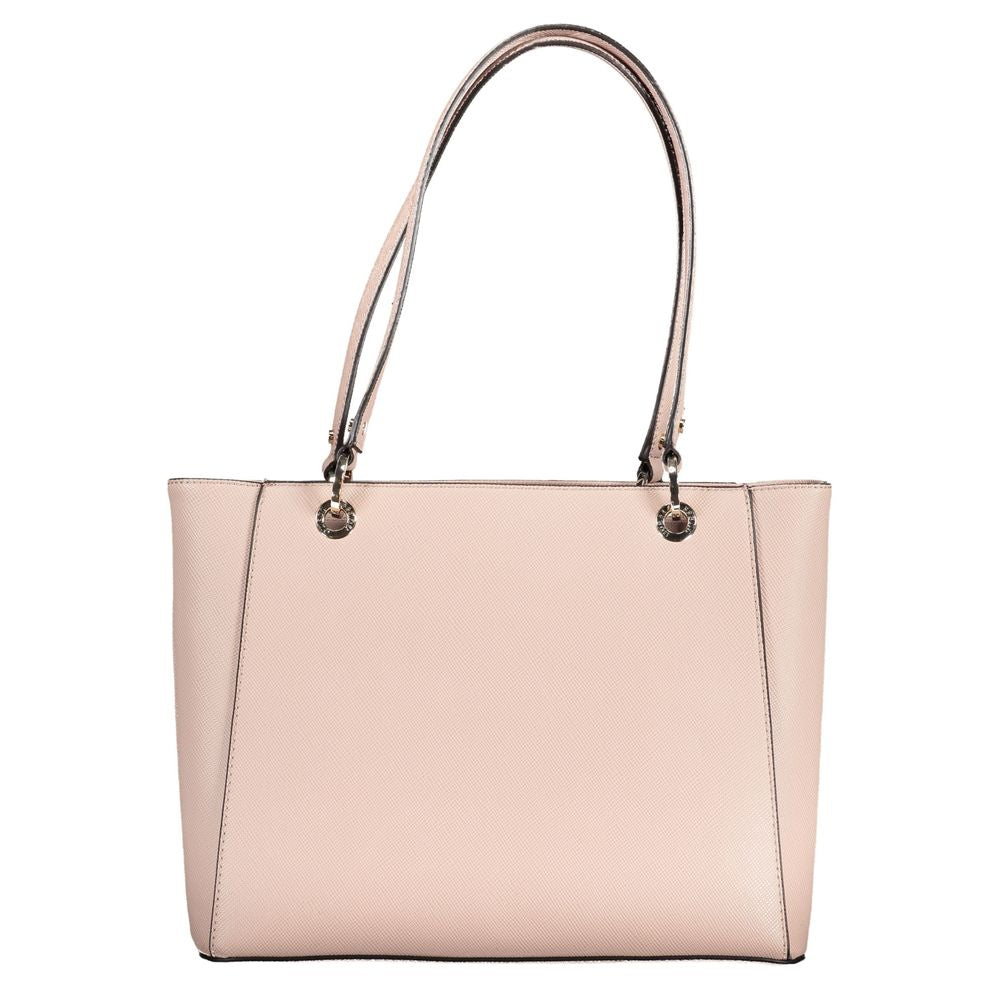 Bolso de mano de polietileno rosa