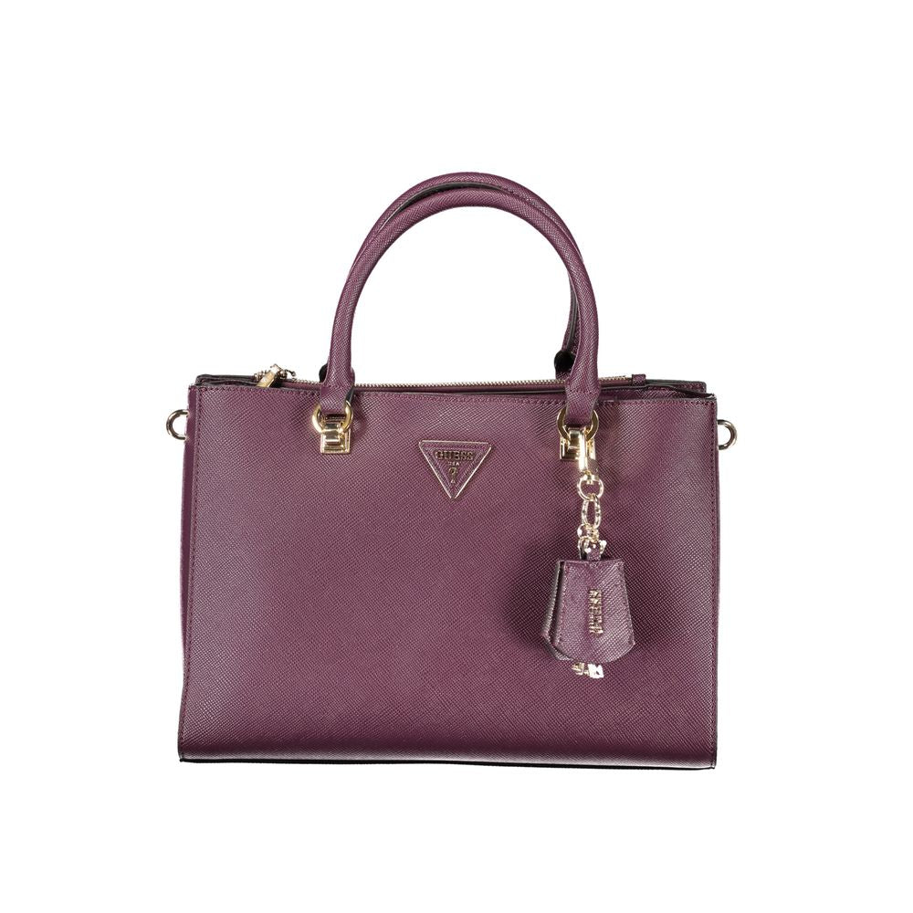 Bolso de mano morado de polietileno Guess Jeans