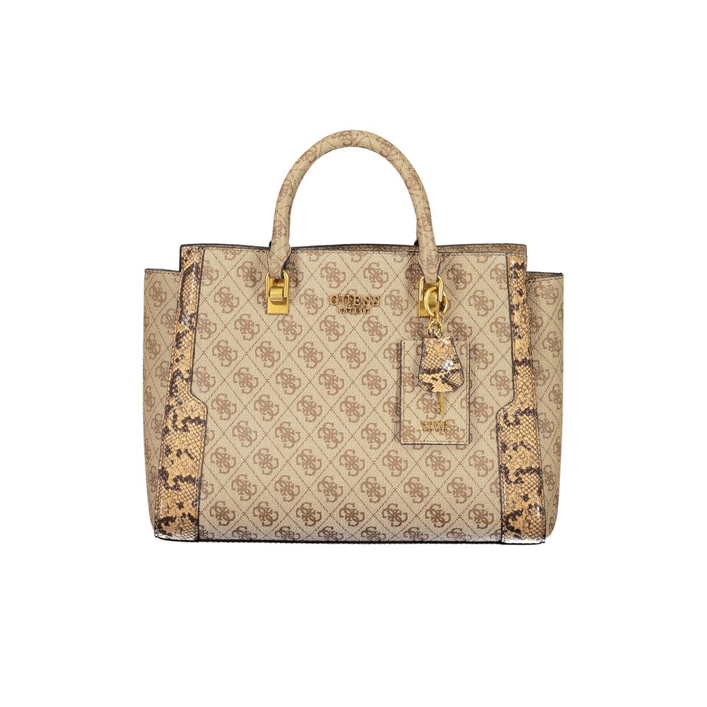 Bolso de mano de polietileno beige