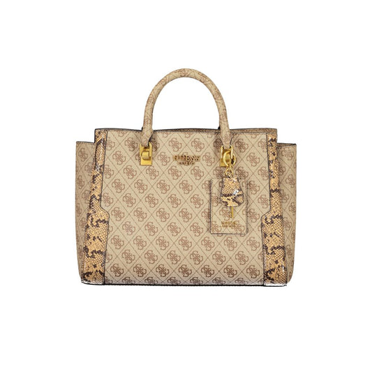 Bolso de mano de polietileno beige