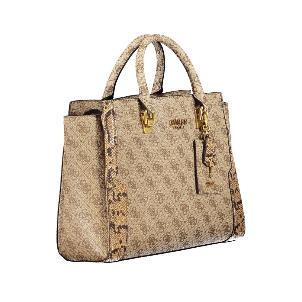 Bolso de mano de polietileno beige
