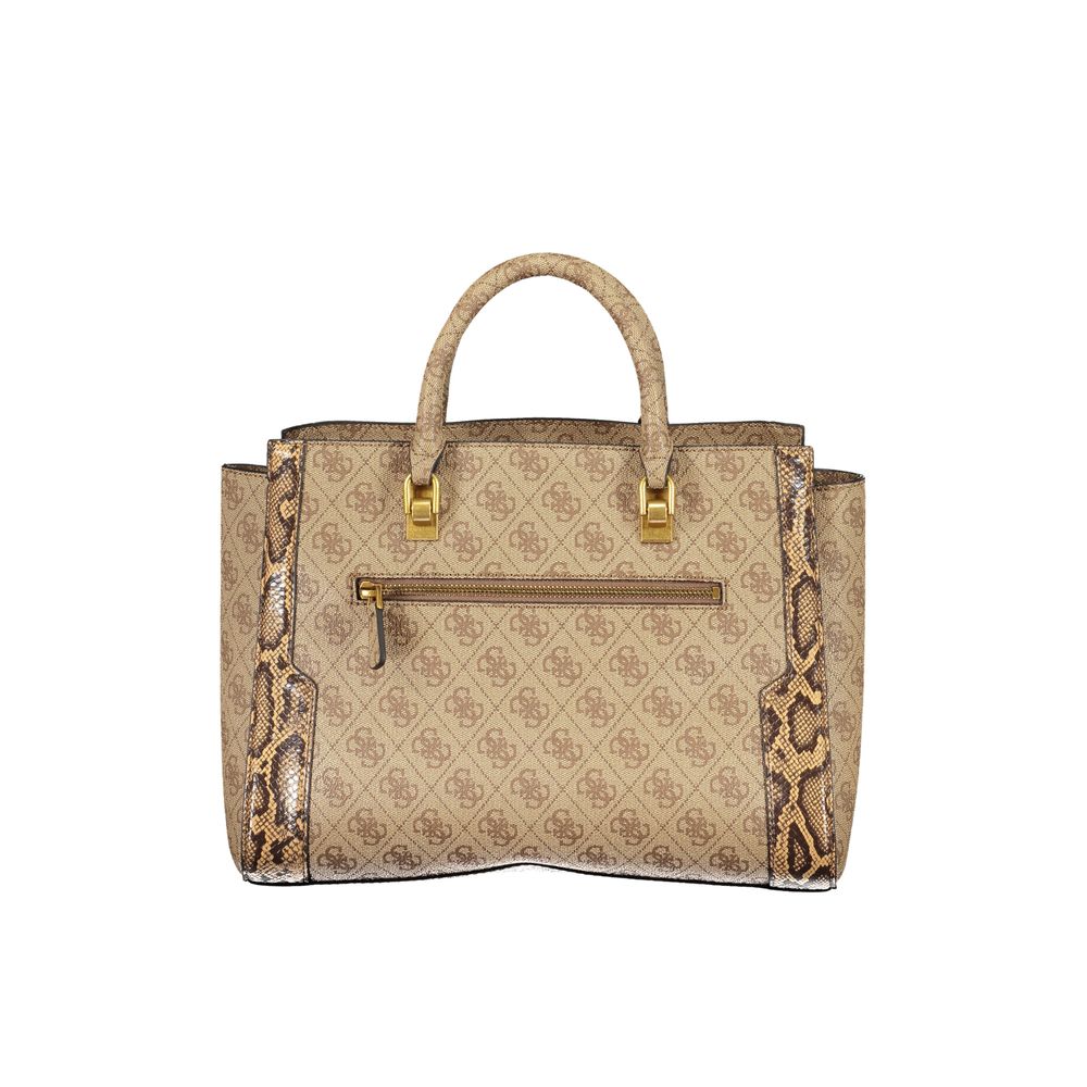 Bolso de mano de polietileno beige