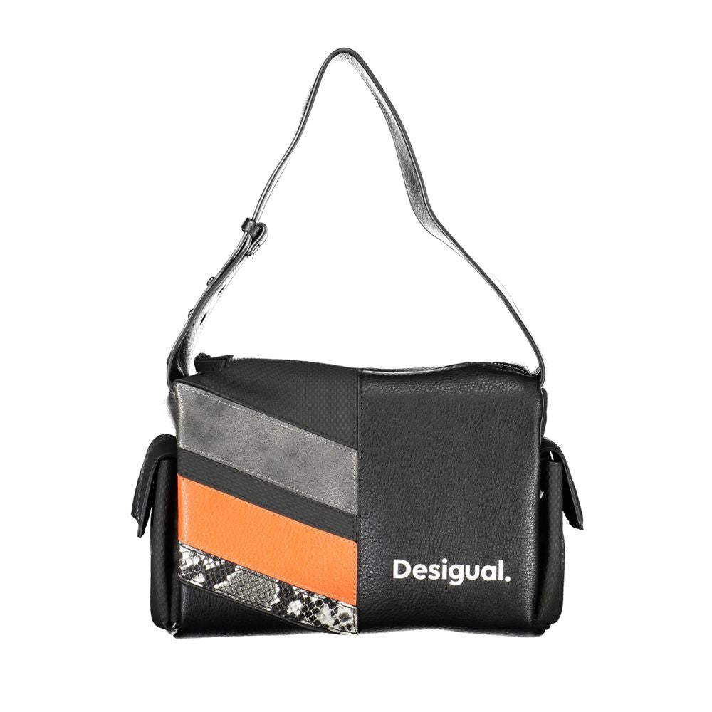 Bolso de mano de polietileno negro Desigual