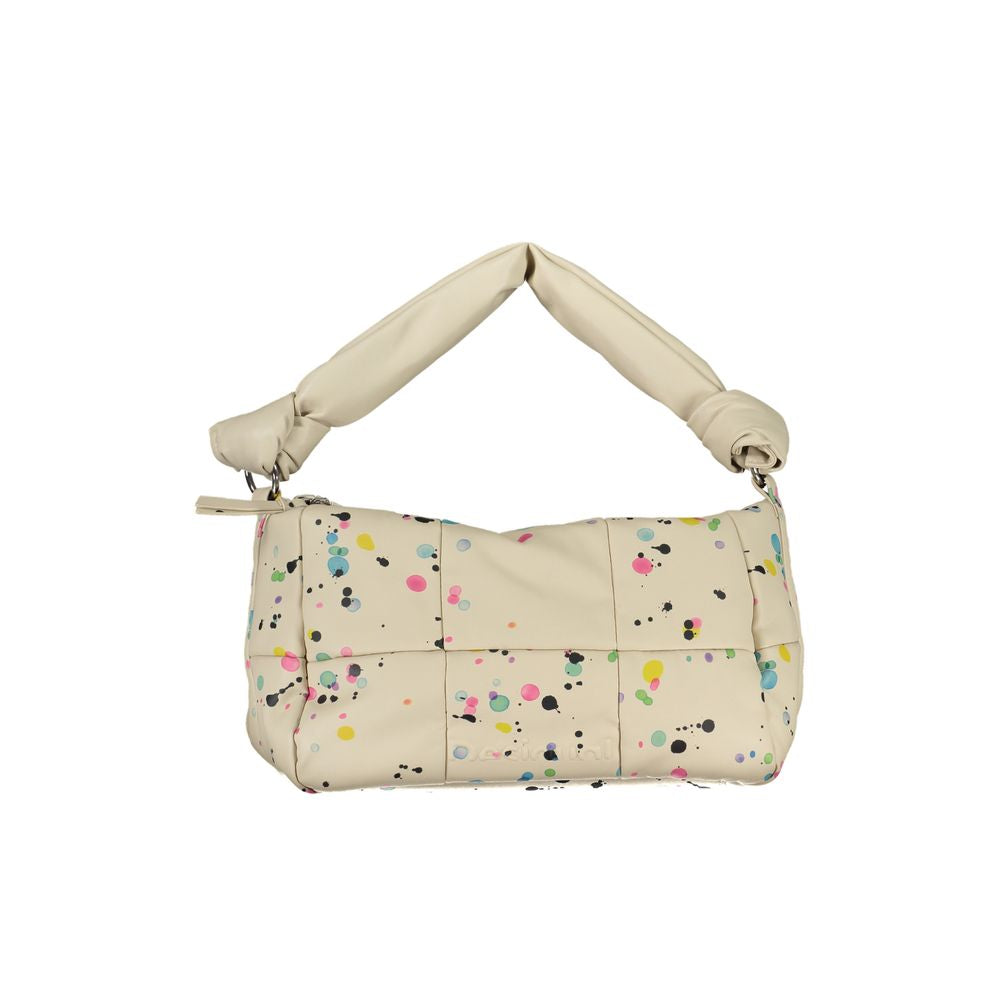 Bolso de mano de polietileno beige Desigual