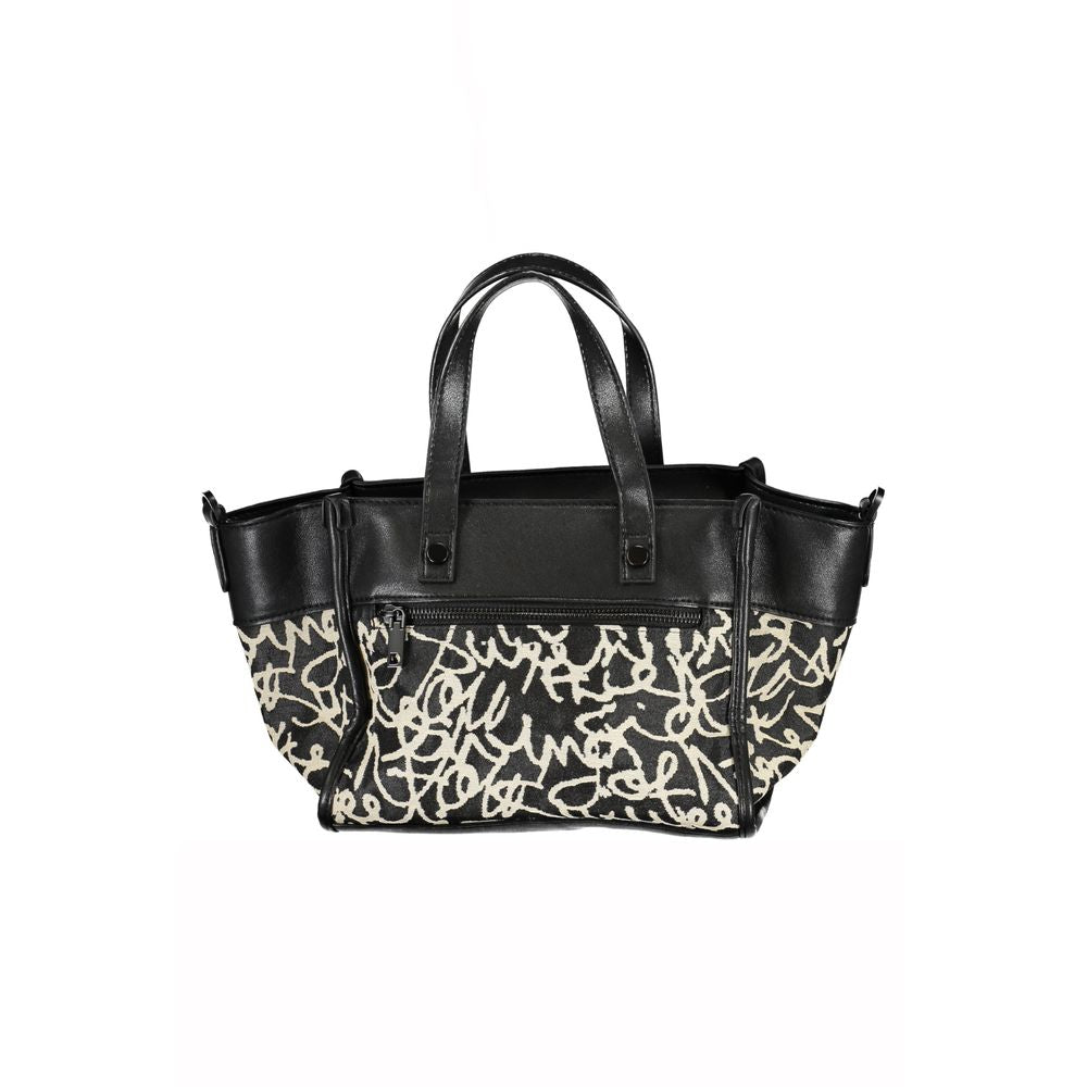 Bolso de mano de poliéster negro Desigual