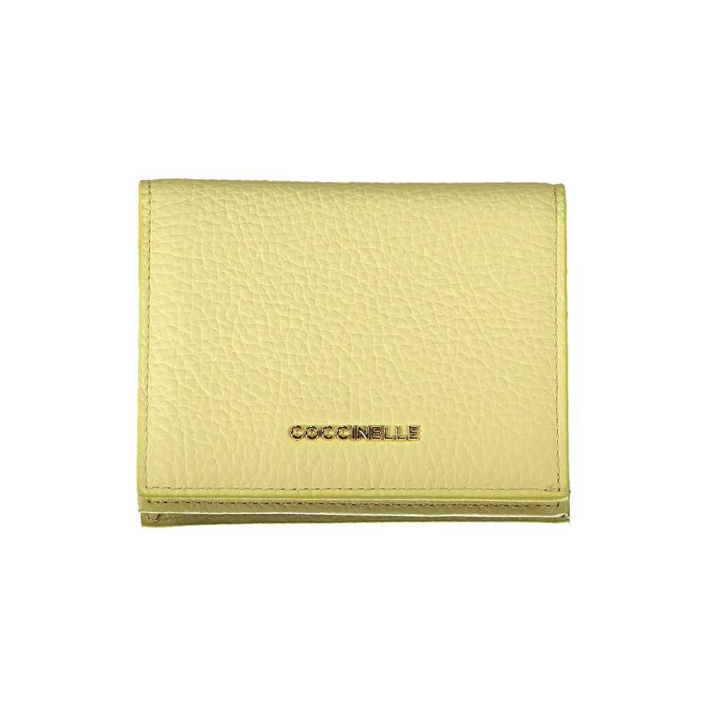Cartera de cuero amarilla