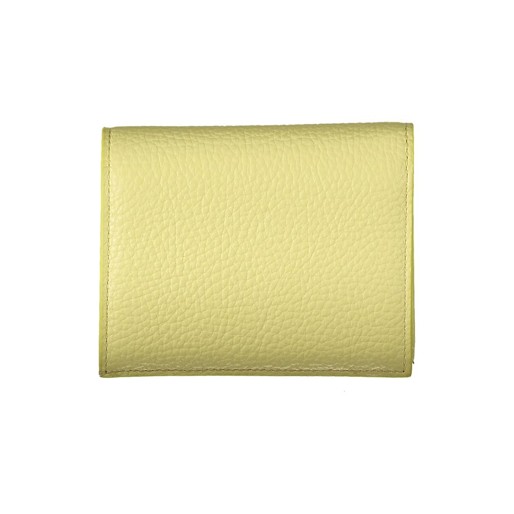 Cartera de cuero amarilla
