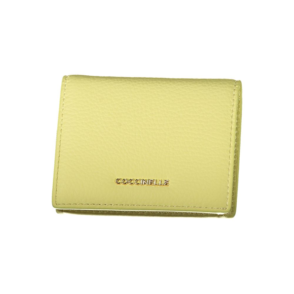 Cartera de cuero amarilla