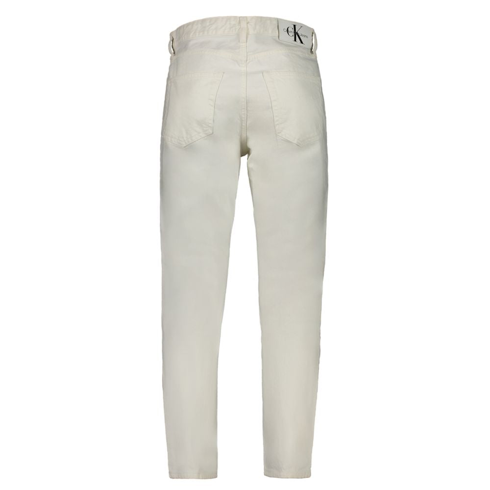 Pantalones y vaqueros de algodón blanco de Calvin Klein