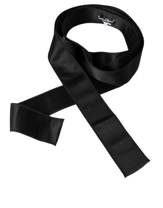 Cinturón de satén de seda negro para mujer de Dolce & Gabbana