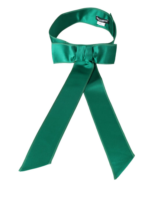 Cinturón de satén de seda verde para mujer de Dolce & Gabbana