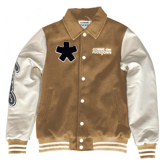 Chaqueta bomber elegante de algodón y piel sintética de Comme Des Fuckdown