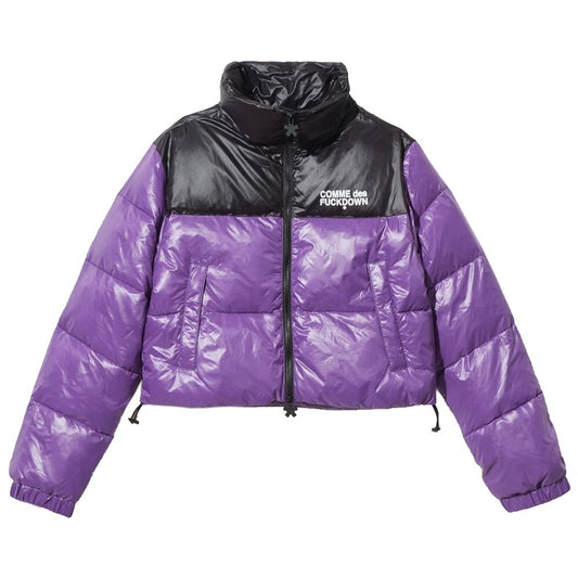 Chaqueta de plumón de nailon violeta chic de Comme Des Fuckdown