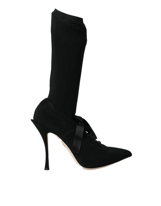 Zapatos negros con tacón de aguja y botas de media caña de Dolce & Gabbana