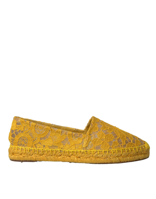 Alpargatas con cordones Taormina amarillas de Dolce & Gabbana, zapatos planos