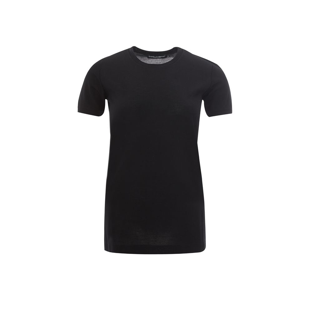 Camisetas y tops de algodón negros de Dolce & Gabbana