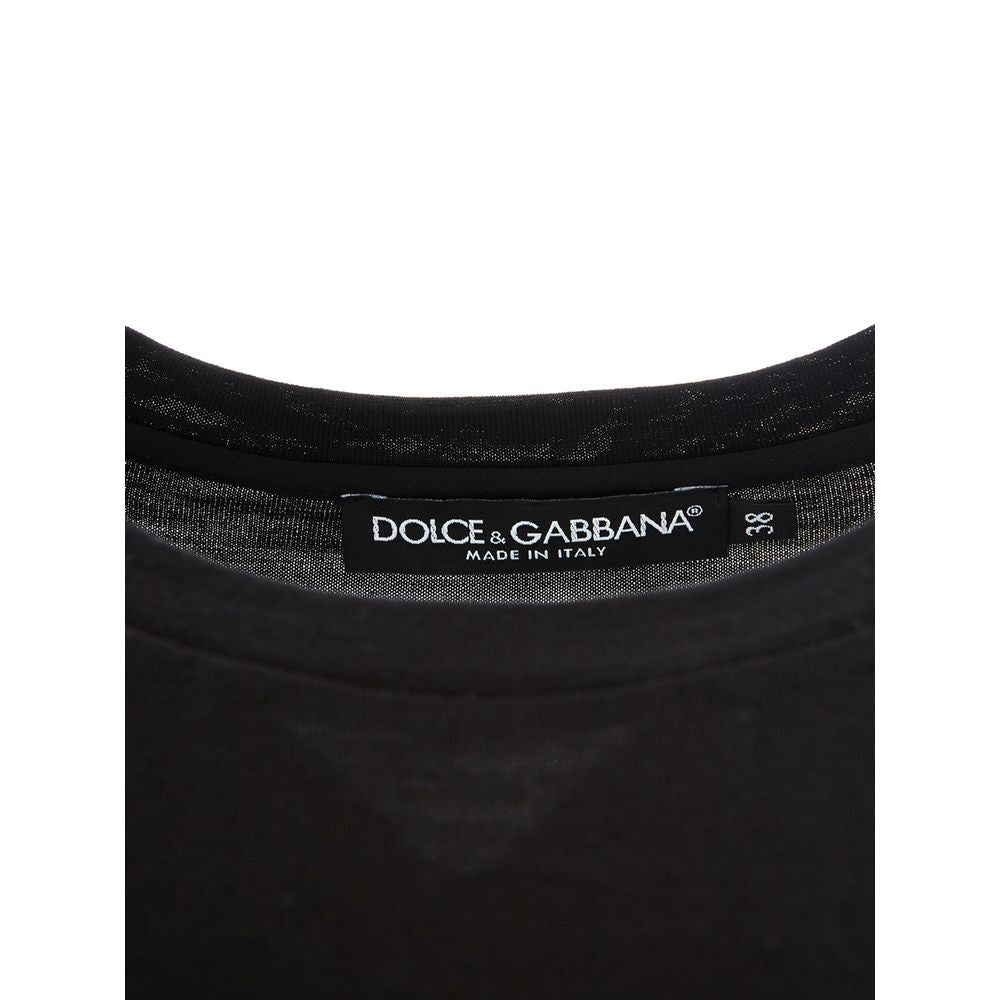 Camisetas y tops de algodón negros de Dolce & Gabbana