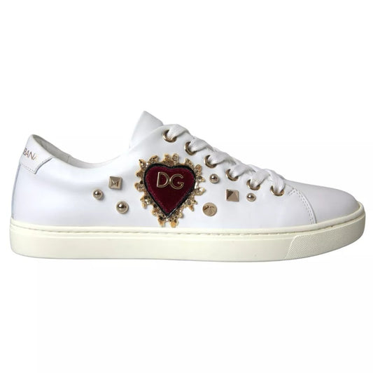 Zapatillas blancas Portofino Sacred Heart de Dolce & Gabbana Zapatos de mujer