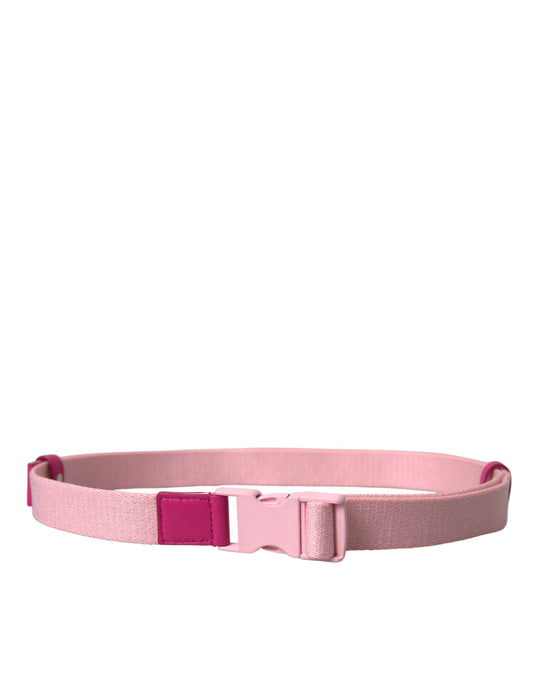 Cinturón de lona elástica con hebilla de plástico rosa de Dolce & Gabbana para mujer