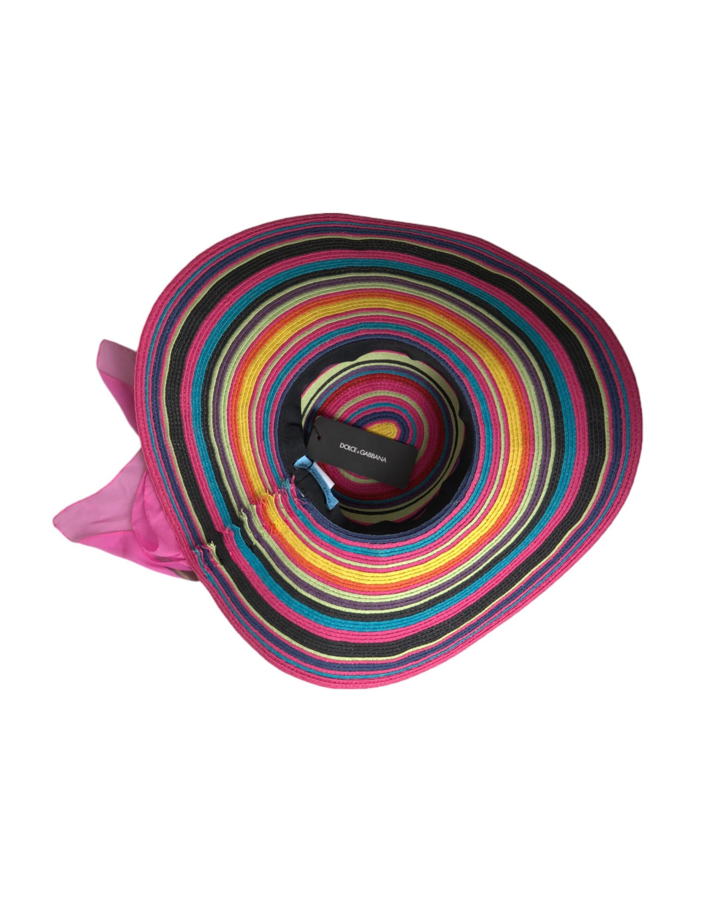 Sombrero flexible de ala ancha con diseño de fantasía multicolor de Dolce & Gabbana
