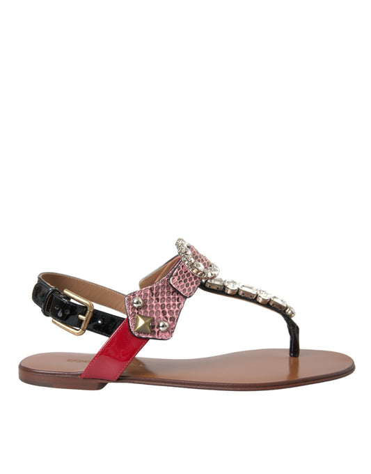 Sandalias y chanclas con cristales multicolor de Dolce & Gabbana
