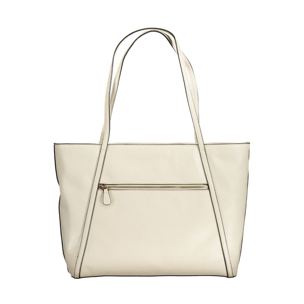 Bolso de mano de polietileno beige