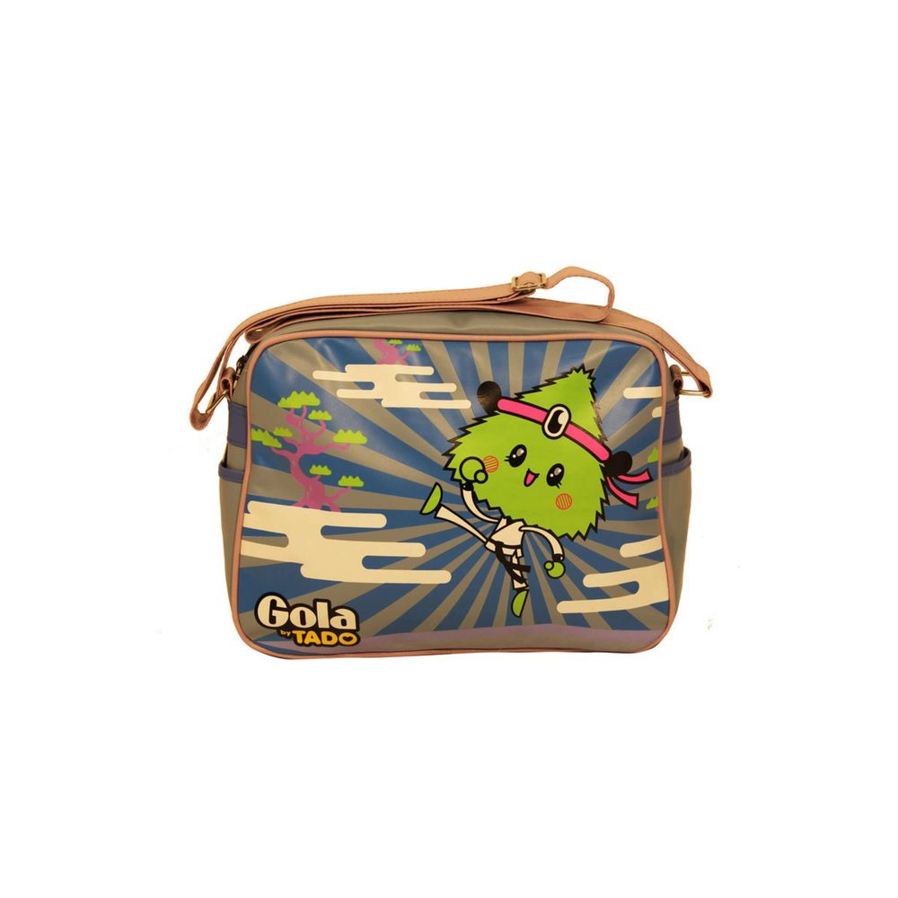Bolso de tela celeste
