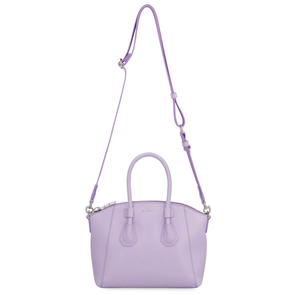 Bolso de mano Di de piel de becerro morado