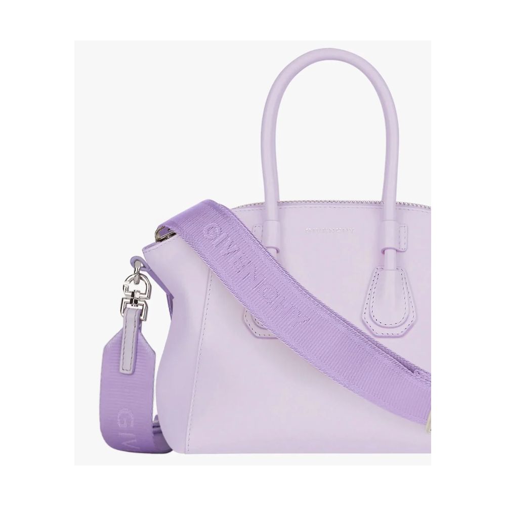 Bolso de mano Di de piel de becerro morado