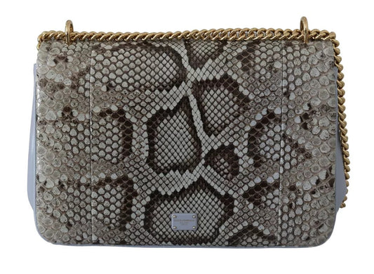 Bolso bandolera de piel exótica azul de Dolce & Gabbana