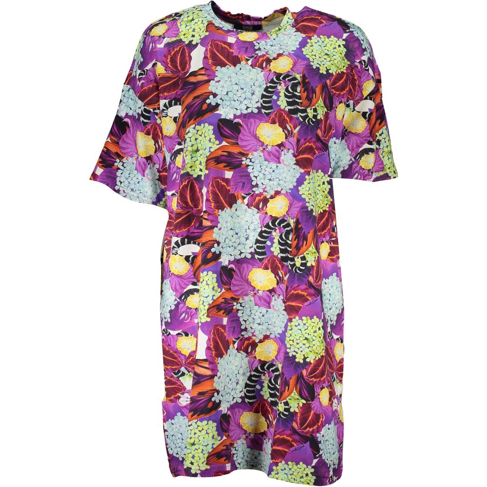 Vestido de algodón morado de Cavalli Class