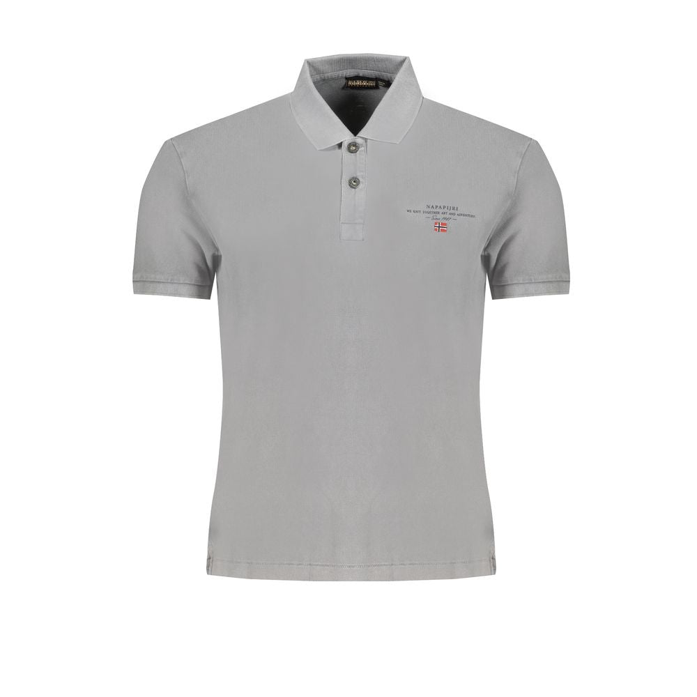 Polo de algodón gris de Napapijri