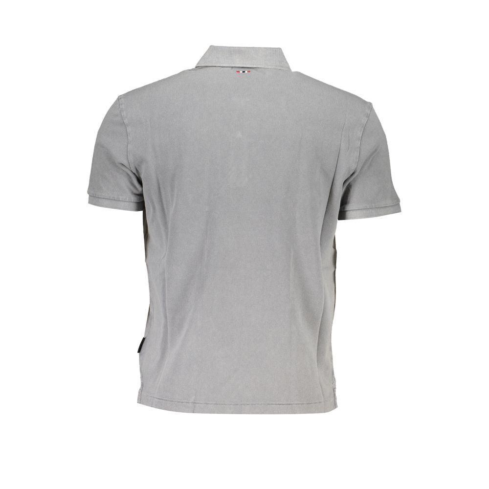 Polo de algodón gris de Napapijri
