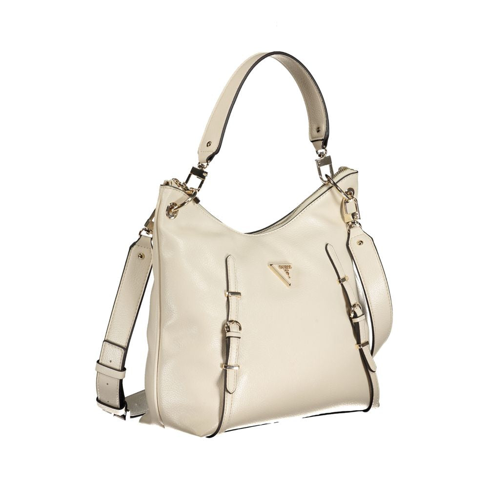 Bolso de mano de polietileno beige